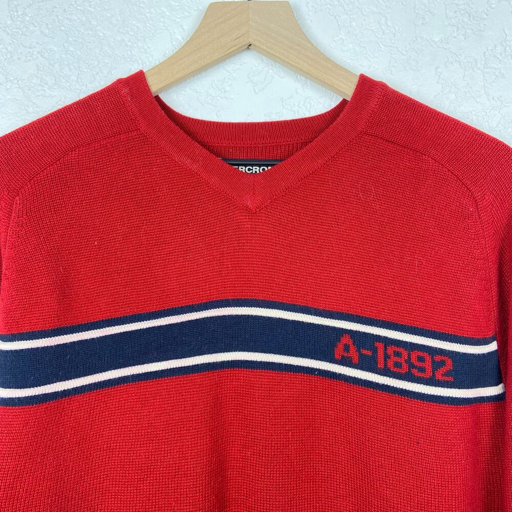 Vintage A&F Abercrombie And Fitch Red And Navy St… - image 2